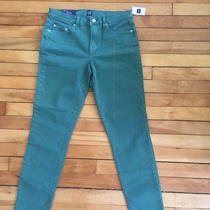 Green Gap True Skinny Ankle Jeans Size 27R